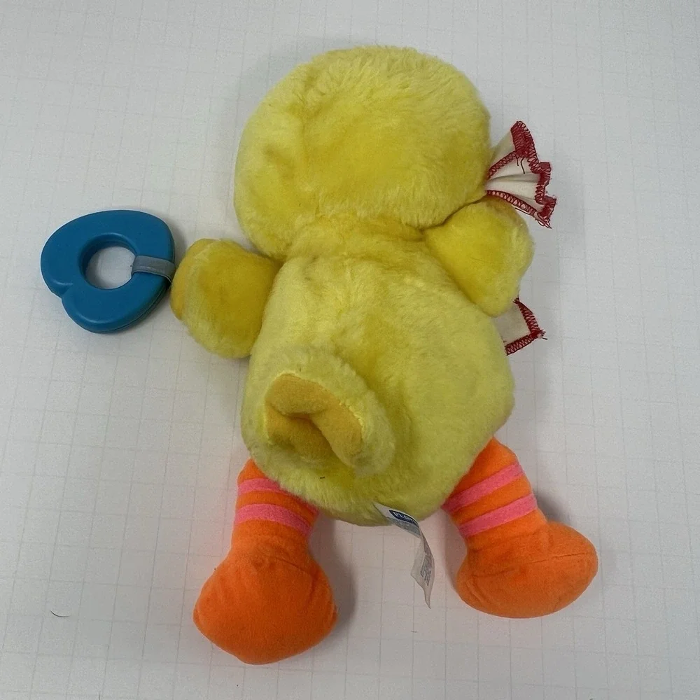 Playskool Sesame Street Big Bird Baby Sensory Rattle Plush Toy 1988 Vintage 8